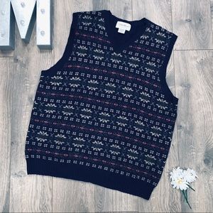Eddie Bauer 100% Lambswool Sweater Vest